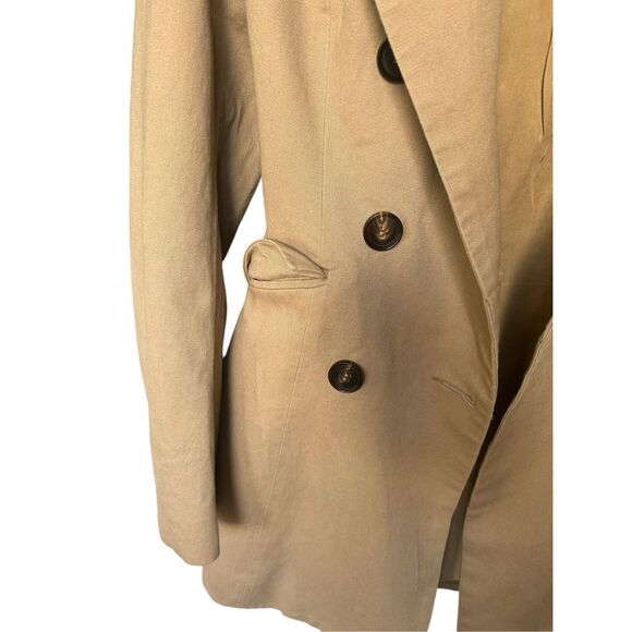 House of CB London Beige Double Breasted Coat Size Small - Picture 5 of 16
